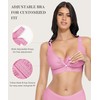 FeelinGirl Front Closure Post Surgery Bra with Adjustable Straps for