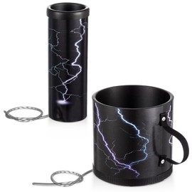 Hiboom 2 Pcs Thunder Tube and Thunder Sticks Noise Maker, Spring Drum Shaker Percussion Stormy Graphics ( 5.9" Diameter, 5.9" Length and 3.14" Diameter, 8.4" Length)