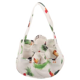 TOVINANNA Compartment Canvas Egg Collecting Basket for Fresh Eggs Lightweight and Fun Design for Farmhouse Use