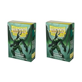 Dragon Shield Bundle: 2 Packs of 60 Count Japanese Size Mini Dual Matte Card Sleeves - Matte Power