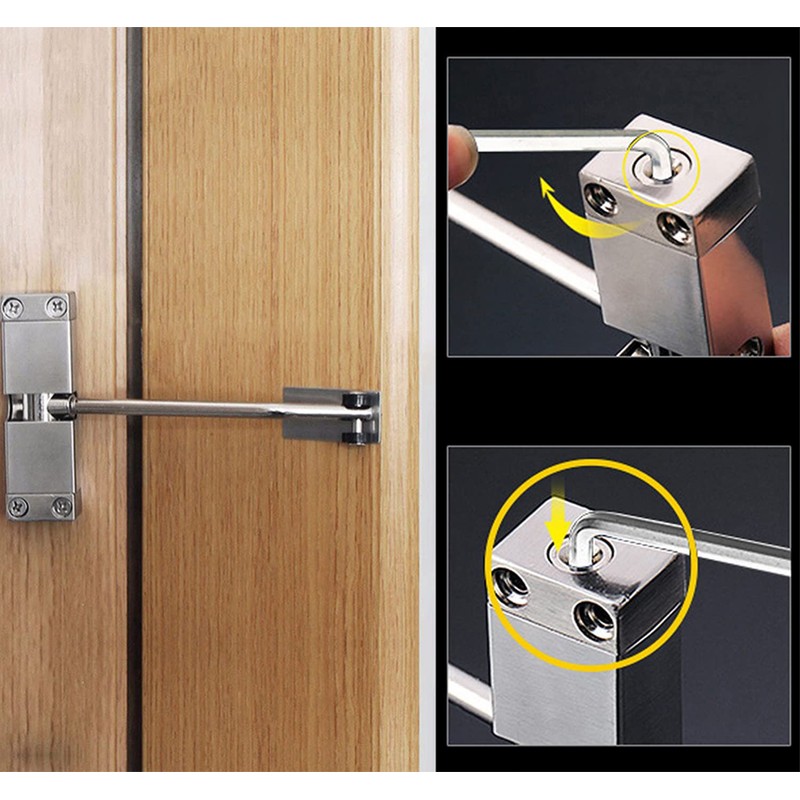 zeng Stainless Steel Automatic Door Closer, Adjustable Spring Closer for