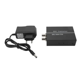 SDI Converter Support SD/HD/3G SDI Long Transmission Distance 1080P SDI to HD Multimedia Interface and SDI Converter 100‑240V EU Plug