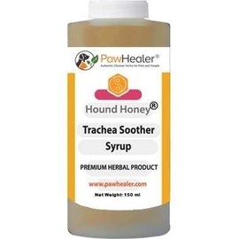 PawHealer® Hound Honey: Trachea Soother Syrup - 150 ml (5 fl oz) - Natural Herbal Remedy for Symptoms of Collapsed Trachea - Tastes Good - Easy to Administer……