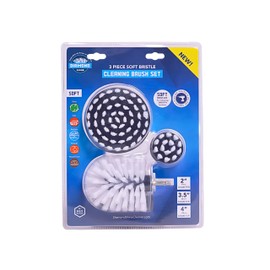 Diamond Shine 3-Pack Soft Drill Brush Attachment - Turns Drill Into Electric Scrubber - Car Detailing, Carpet Cleaning, Upholstery, Glass