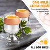 GEEZY Stainless Steel Egg Cups 4 Pieces - Boiled Egg