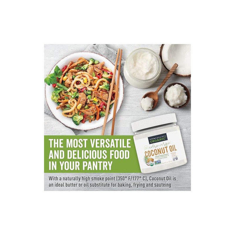 Viva Naturals Organic Extra Virgin Coconut Oil, 16 Ounce