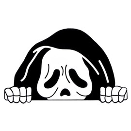 Horror Prone Window Skull Vinyl Car Stickers, 6-inch Waterproof, Suitable for Cars, Trucks, Motorcycles, Laptops, Windows, Walls, 2-Piece Set A-121