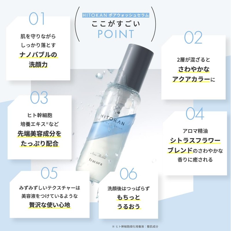 Fracora HITOKAN Pore Wash Serum, 2.8 fl oz (80 ml)