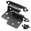 Overlay Self Closing Cabinet Hinges Black, 50 Pack (25 Pairs)