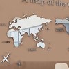 Pegatinas de Pared de Espejo Acrílico, Mapa del Mundo 3D