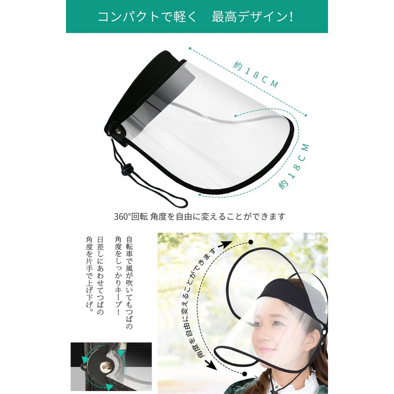 Figfly Rain Visor, UV Protection, 90% Rain Clear Visor, Eye