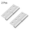 sourcing map 2-inch Long Steel Small Slip Joint Flag Hinge