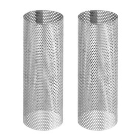 PATIKIL 2.4 Inch Stove Pipe Spark Arrestor Screen, 2Pcs 304 Stainless Steel Filter Chimney Flue 0.06 Inch Hole for Camping Tent Stove Accessories Vent Exhaust, 7.09 Inch Length