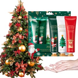 Hand Cream Christmas Mini, Hand Cream Gift Set 5 x 30 ml, Christmas Hand Cream Moisturising Hand Cream, Hand Cream Set for Women, Mini Hand Creams for Dry, Rough, Cracked Hands, Gift for Christmas