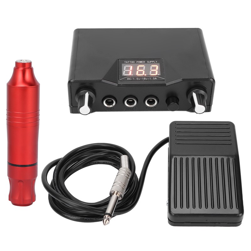 Professional Tattoo Machine Kit Tattoo Pen Foot Pedal Power Supply