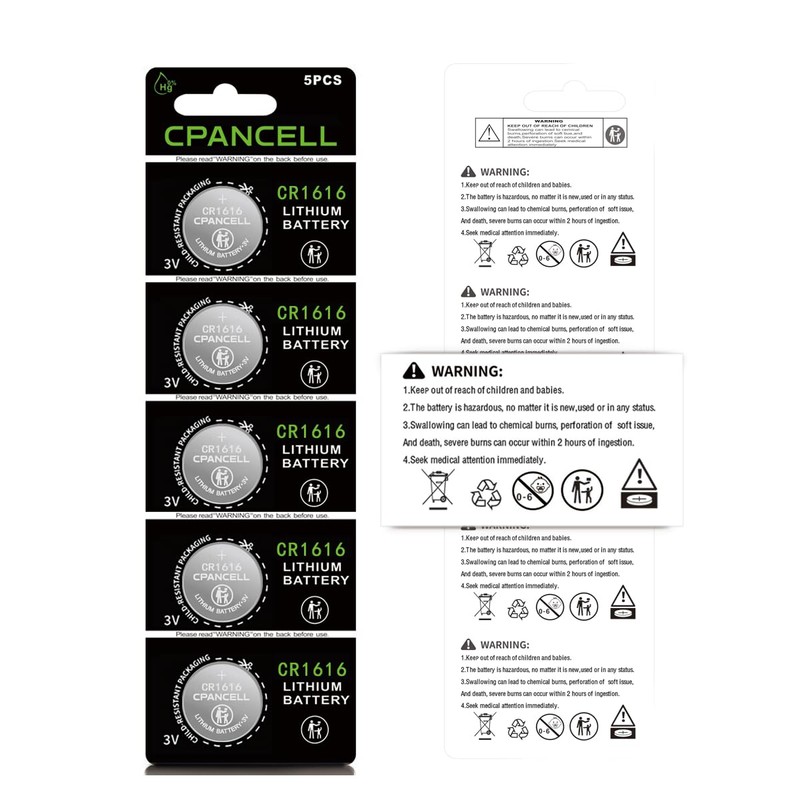 CPANCELL CR1225 Lithium Batteries 3V High Capacity Battery (5 Count)