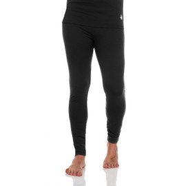 Body Glove Fleece Lined Thermal Leggings for Men - Winter Long Johns Base Layer Performance Underwear - Mens Insulated Bottom, Black/XL