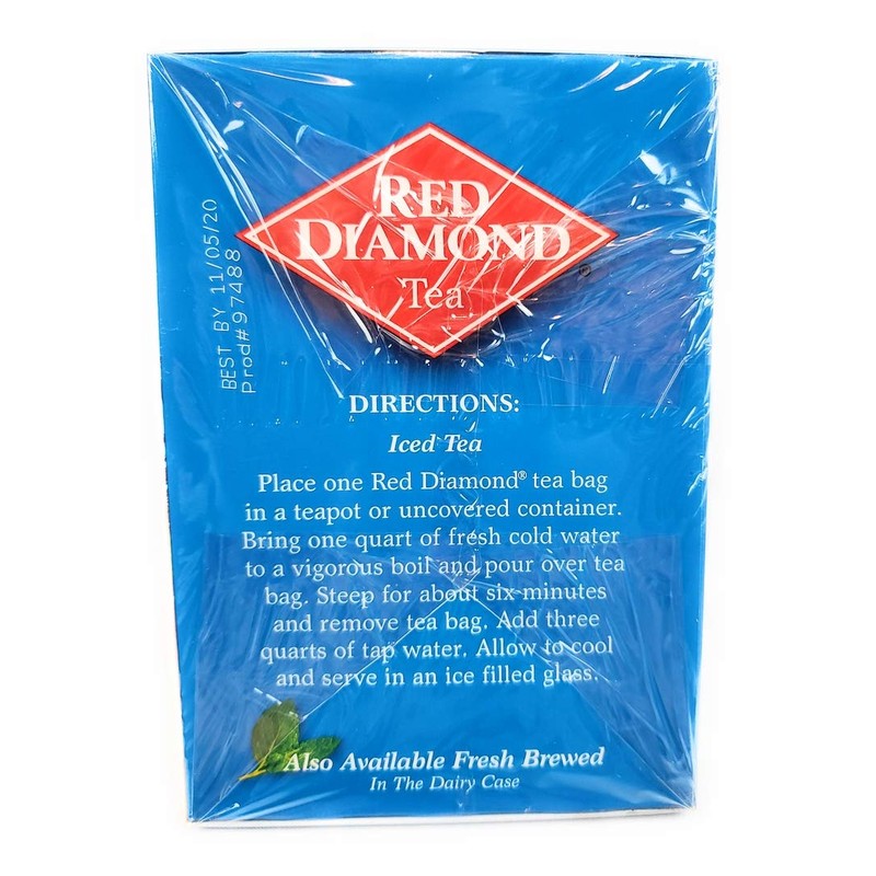 Red Diamond All Natural Iced Tea Bags Gallon Size, 12