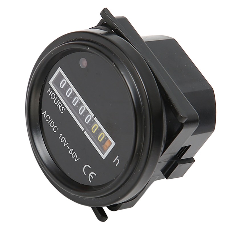 Boat Hour Meter 2.4in Diameter Maximum 99999.99H High Accuracy Mechanical