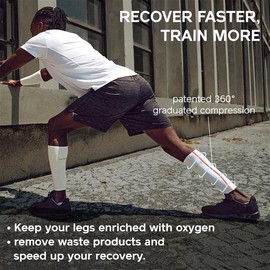 Artefit Calf Compression Sleeves for Men & Woman - Footless Socks Support Running & Sports - Leg Sleeve Brace for Shin & Calves - White S