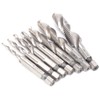 7Pcs Tap Set 1/4 Hex Shank Metric Drilling and Tapping