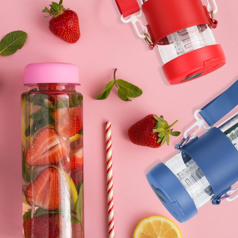 sourcing map Fruit Infuser Water Bottle 850ml / 29 oz
