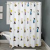 CafePress Peanuts Gang Collage White Decorative Fabric Shower Curtain