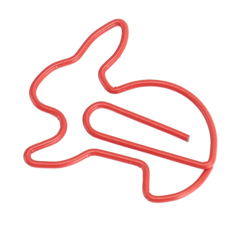 100pcs Paper Clips Prevent Slip Cute Rabbit Shaped Decorative Bookmark
