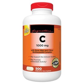 Signature Vitamin C 1000 mg., Supports Immune System, Promotes Antioxidant Activity - 500 Tablets