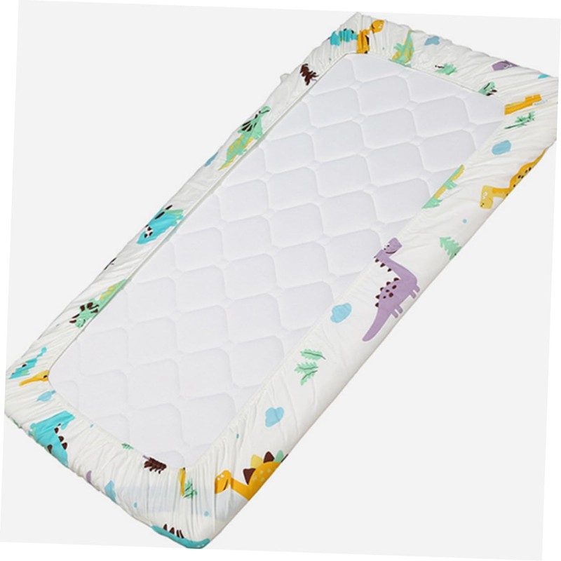 BIUDECO Dinosaur Pattern Crib Fitted Sheet Cotton Cradle Sheet Breathable