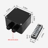 JINDOUZI ABS IP67 Waterproof Dustproof Electrical Junction Box, with 15A