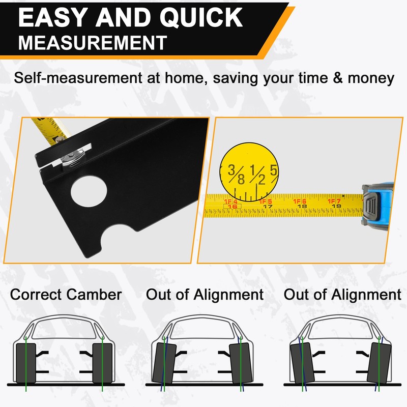 kuaiben Wheel Alignment Tool with Imperial Tape Measure, Upgraded Automotive