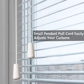 6 Pack Blind Pull Cord Ends,Blind Small Pendants Drops Pull End,Wood Cord Tassel Window Blind Pull End,Window Blind Wood Cord Knobs Pull Cord End for Bathroom Blinds Light and Shades Decoration