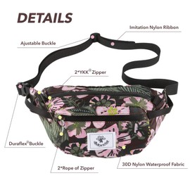 4Monster Foldable Waist Bag with Adjustable Strap, Portable Bum Bag Super Lightweight, Water Resistant Fanny Pack for Men Women Outdoor Hiking Running Travel Camping Sport