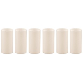 Creative Hobbies 1.75 Inch Tall Cream Plastic Candle Covers Sleeves Chandelier Socket Covers - Slip Over E12 Candelabra Base Sockets | Set of 6