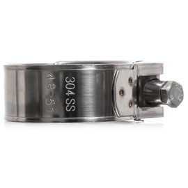 YoiYee 48-51mm Heavy-Duty Pipe Clamp, 304 Stainless Steel Single Nut Adjustment Hose Clip Strap for Delivery and Suction Hose, Agriculture, Waste Extraction, Mining, Quarrying, Marine etc. 2 Pack