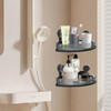 Shower Caddy 2 Pack,Bathroom Shelves,Powerful Suction Cup Corner Shower Shelf,Bathroom