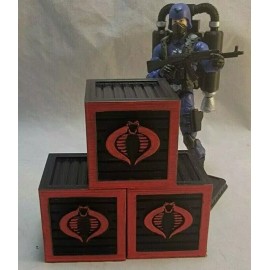3x Custom 3D Printed GI Joe RAH 3.75” Scale Cobra Weapon Crates Terrain Diorama