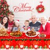 PXDUCN Christmas Table Cloth,137 * 274cm Plastic Tablecloth,Convenient and Quick