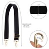 Allzedream Crossbody Bag Strap Soft Adjustable Replacement Purse Straps (Black)
