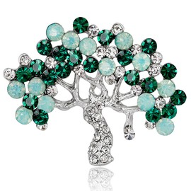 FAIRYGATE Brooches Elegant Floral Brooch Created Rhinestone Flower Brooch for Women Corsage Crystal Badge Pin Wedding Party Suitable for Dress Shirt Suit Sweater Coat Jewellery Gift B4212