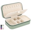 DesignSter Travel Jewelry Box, PU Leather Portable Jewelry Case, Small