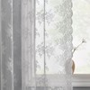 Kotile - Cortinas de encaje gris de 108 pulgadas de