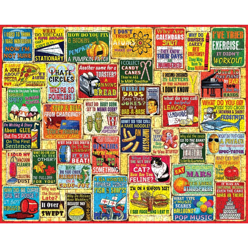 White Mountain 1000 Piece Puzzle Fun Collage Jigsaw Puzzles Gift