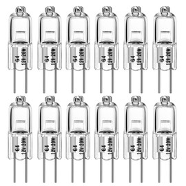AHEVO G4 Halogen T3 20 Watt 280lm G4 Bi-Pin Bulb AC/DC12 Volt for Under Cabinet Puck Light, Chandeliers, Track Lighting,20W 12V Warm White 2700K (12 Pack)