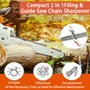 2-in-1 Chainsaw Sharpener，File Diameter 3/16" (4.8mm) Chain Saw Blade Sharpener,Easy