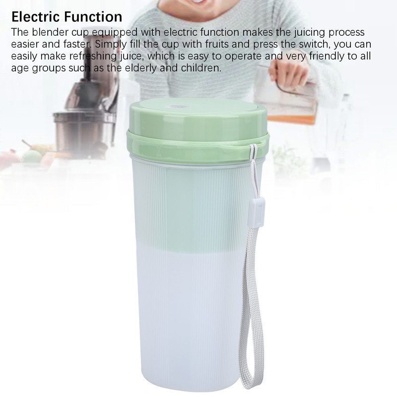 Portable Blender Cup 300ML Large Capacity Rechargeable Juice Bottle Electric