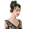 BABEYOND 1920s Feather Headband Peacock Feather Headpiece Vintage 1920s Flapper