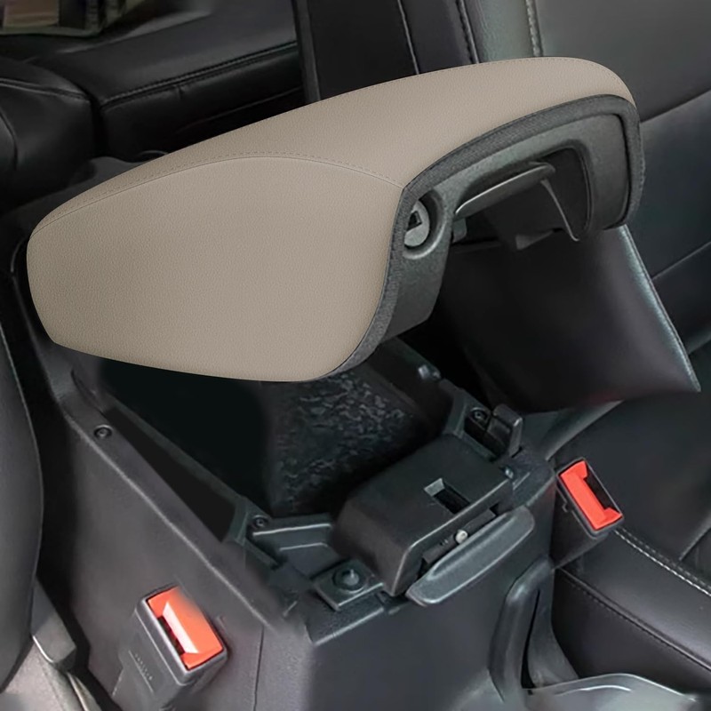 AOMSAZTO Console Cover Armrest Pad with Keyhole Compatible with Jeep