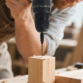 Sneulletoys Countersink Drill Bit Set,5 Pcs Counter Sink Drill Bits for Wood,1/4 Hex Shank Adjustable Drill Bit Set for #5 6 8 10 12 Screws,5 Pcs Free Replaceable Drill Bits with One Allen Wrench